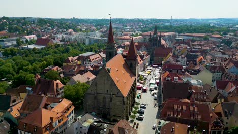 4K-Aerial-Drone-Video-of-Farmers-Market-in-the-Courtyard-between-the-St