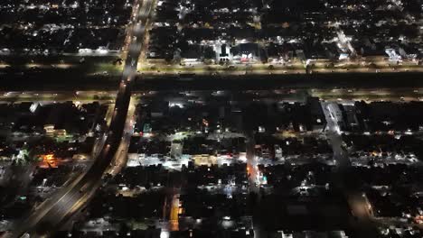 Ecatepec-at-night-from-drone.-Edomex,-Mexico