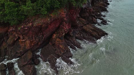 Drone-Footage-of-Lanta-Coastline-Moving-Out-to-Sea