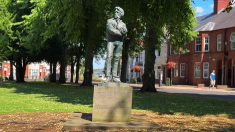 Rupert-Brooke,-Englischer-Dichter-Aus-Rugby,-Großbritannien,-Statue,-Wahrzeichen