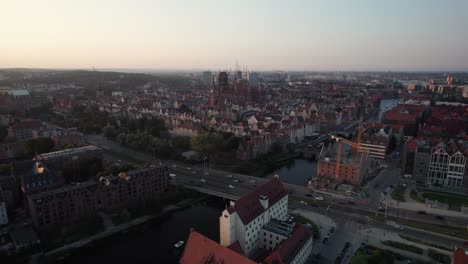 Aerial-view-of-charming-Gdansk-city-centre