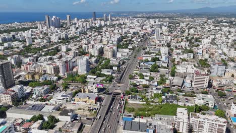 Congested-residential-area-of-Malecon-in-Dominican-Republic