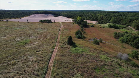 Aerial-view-over-the-Big-River-Management-Area-,-and-sand-dunes-in-West-Greenwich