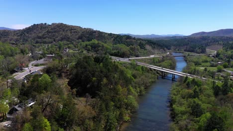 Freeway-over-a-river-in-Murphy,-NC