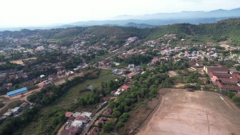 Beatiful-aerial-footage-of-Madkeri-near-Field-Marshal-KM-Cariappa-College-Ground