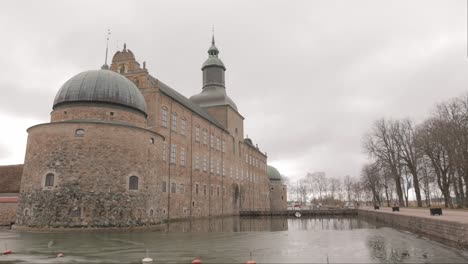Historical-Defense-Castle-Of-Vadstena-In-The-Province-of-Östergötland,-Sweden