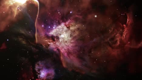 Nebulosa-Roja-Flotando-En-El-Espacio