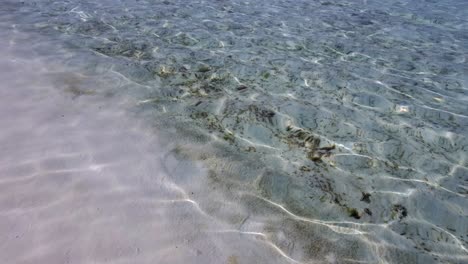 Sandy-Bottom-Under-Rippling-Sea-Surface-At-White-Sand-Beach