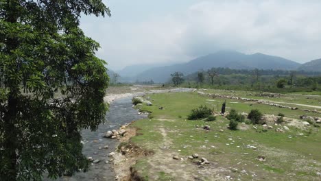 Natürliche-Schönheit-Indiens-Und-Der-Grenze-Oder-Des-Hochlandes-Von-Bhutan