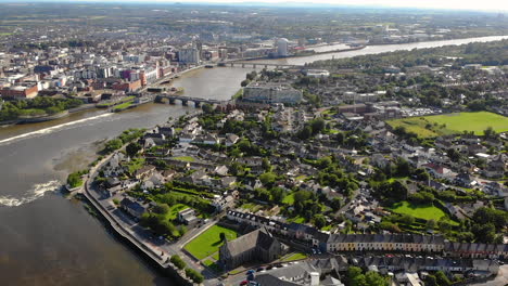 Scenic-Limerick-City,-Ireland-on-Summer-Day