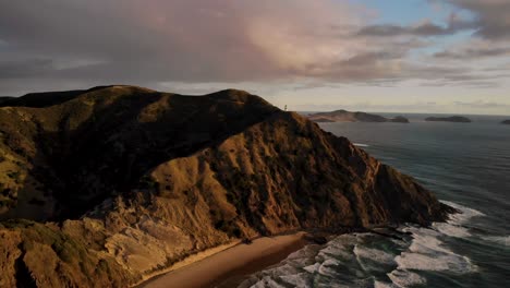 Beautiful-aerial-reveal-of-northernmost-point-of-New-Zealand