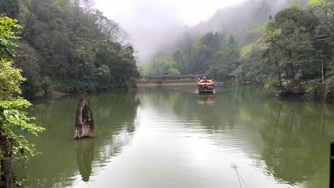 A-lake-at-Qingcheng-Mountain,-located-in-Sichuan-province-near-Chengdu,-is-a-place-of-profound-cultural-and-natural-significance