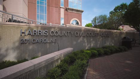 Einspielung-Des-Gebäudes-Des-Zivilgerichts-Von-Harris-County