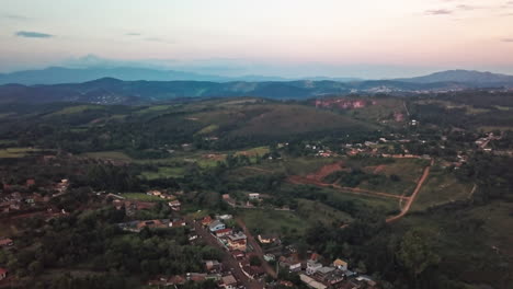 Aerial-Shot-Over-Unesco-City-of-Ouro-Preto,-Brazil