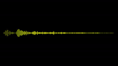 Audio-spectrum,-yellow-double-side-glowing-waveform,-animation,-a-sound-waveform-with-alpha-channel