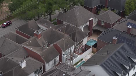 Birds-eye-view-of-affluent-homes-in-Houston,-Texas