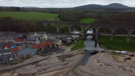 Flying-over-Cullen-town-in-Scotland:-Breathtaking-aerial-views-of-its-beach-and-viaduct