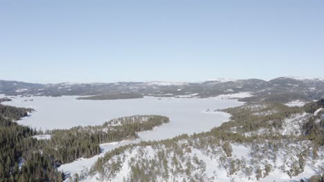 Winter-Landscape-In-Indre-Fosen-In-Daytime-In-Trondelag-County,-Norway