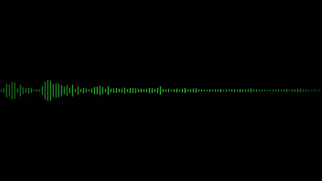 Espectro-De-Audio,-Forma-De-Onda-Verde-De-Doble-Cara,-Animación,-Forma-De-Onda-De-Sonido-Con-Canal-Alfa