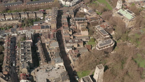 Aerial-shot-over-Hackney-central-highstreet