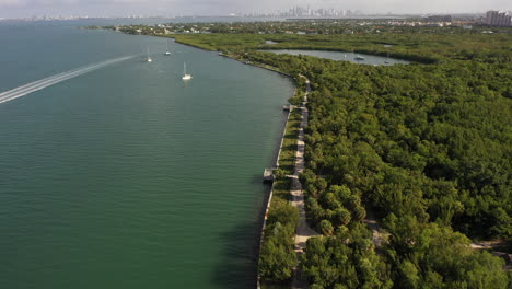 aerial-Pan-up-to-reveal-of-Miami-cityscape