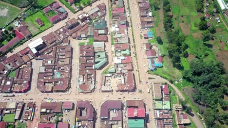 Aerial-Drone-View-Of-Kabale-Cityscape-In-The-Western-Region-Of-Uganda,-Africa