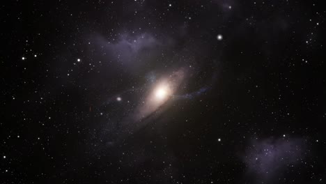 Galaxie-Mitten-Im-Gasnebel-Im-Großen-Universum
