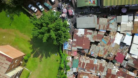 Overhead-View-Of-Slum-Settlements-In-Bugolobi,-Kampala,-Uganda
