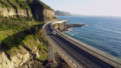 Sea-cliff-bridge-along-the-coast-of-New-South-Wales,-Australia