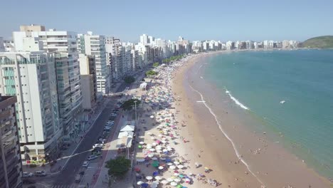 Aerial-shot-of-the-beach-in-Brazil