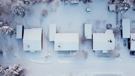 Mehrere-Einfamilienhäuser-An-Einem-Kalten-Wintertag