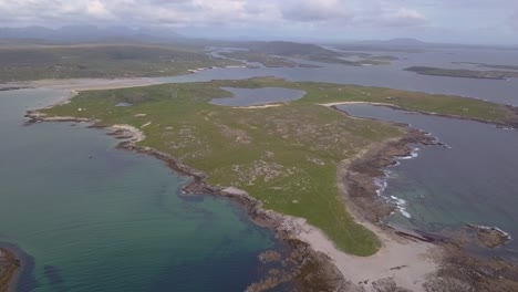 Aerial-overview-of-Omey-Island-on-Ireland-West-Coast
