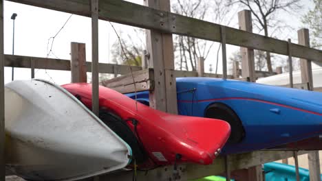 assorted-colored-kayaks-red-blue-gray-silver-4k