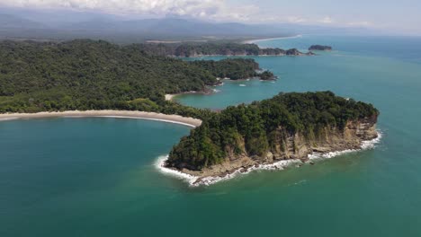 Drone-shot-of-the-Manuel-Antonio-National-Park-from-far-away