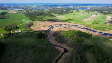 Wilder-Fluss-Hancza,-Luftaufnahme