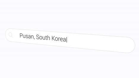 Typing-Pusan-,-South-Korea-In-The-Search-Field