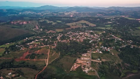 Aerial-Shot-High-Over-Unesco-City-of-Ouro-Preto,-Brazil