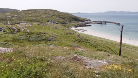 Shot-of-Prince-Charlies-Bay-beach-on-the-island-of-Eriskay-on-a-sunny-day
