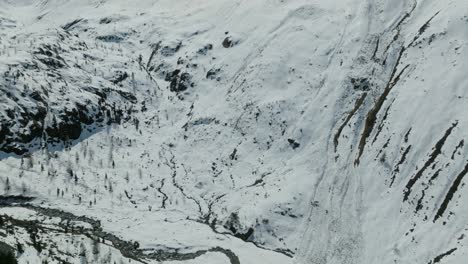 Frozen-creek-near-the-Kaunertal-Glacier-in-Tyrol,-Austria