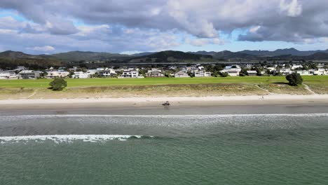 Magnificent-View-Of-Matarangi-Beach-Settlement-On-The-Coromandel-Peninsula-Of-New-Zealand