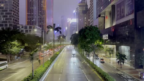 Vehicles-crossing-Gloucester-modern-major-highway-in-Hong-Kong's-Downtown