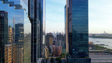 El-Buque-En-Hudson-Yards,-Desarrollo-De-Manhattan,-Espacio-Publico,-Panorama