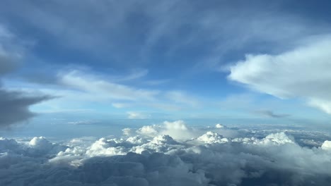 Awesome-view-recorded-from-an-airplane-cabin-while-flying-between-storm-clouds