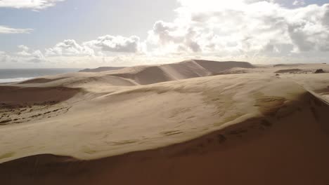 Aerial-fly-over-sand-dune