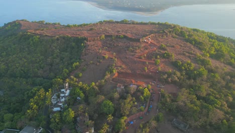 Chapora-Fort-Vogelperspektive-360D-Ansicht-In-Goa,-Indien