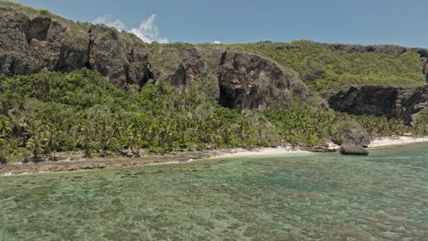 Playa-Fronton-exotic-tropical-Caribbean-beach,-Las-Galeras-in-Dominican-Republic