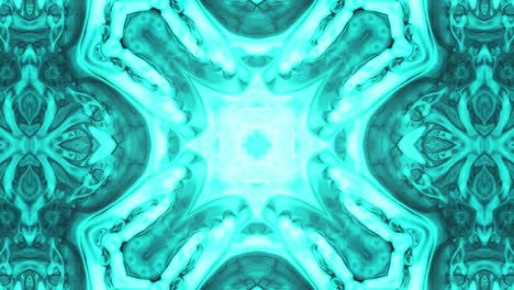 Abstrakte,-Nahtlose-Schleifenanimation-Eines-Blauen-Kaleidoskopeffekts