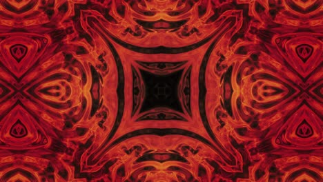 Red-Kaleidoscope-abstract-effect,-Seamless-loop