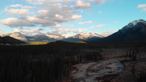 Isolated-and-exuberant-wild-nature-in-Nordegg,-Alberta-Canada