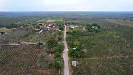 Landungsschuss-Auf-Der-Riesigen-Hacienda-Henequenera-In-Yucatan,-Mexiko
